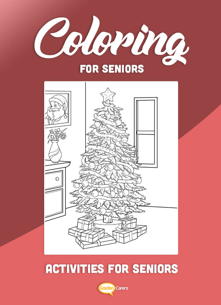Christmas tree coloring template